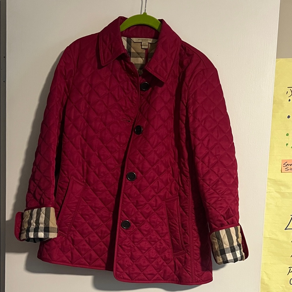 Beautiful Raspberry Pink Burberry Brit Jacket